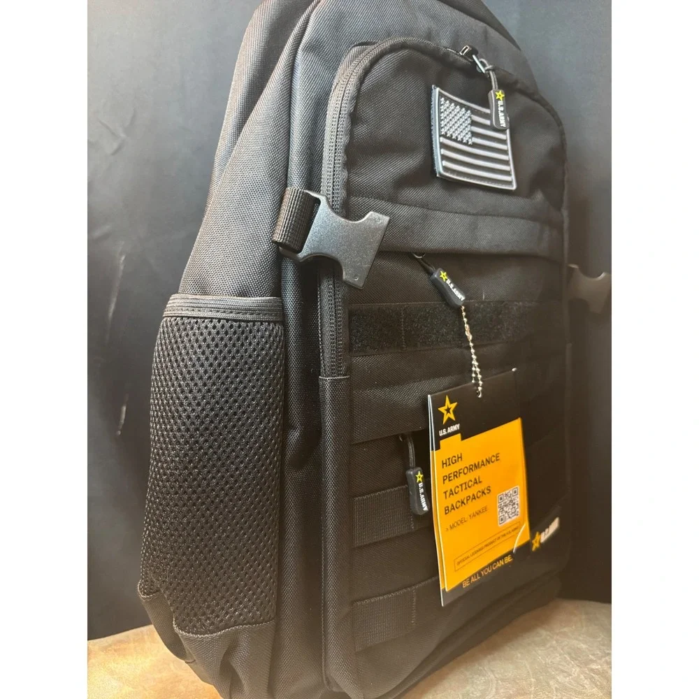 US Army Yankee Tactical Backpack Black MOLLE Laptop Sleeve Military Bag NEW
